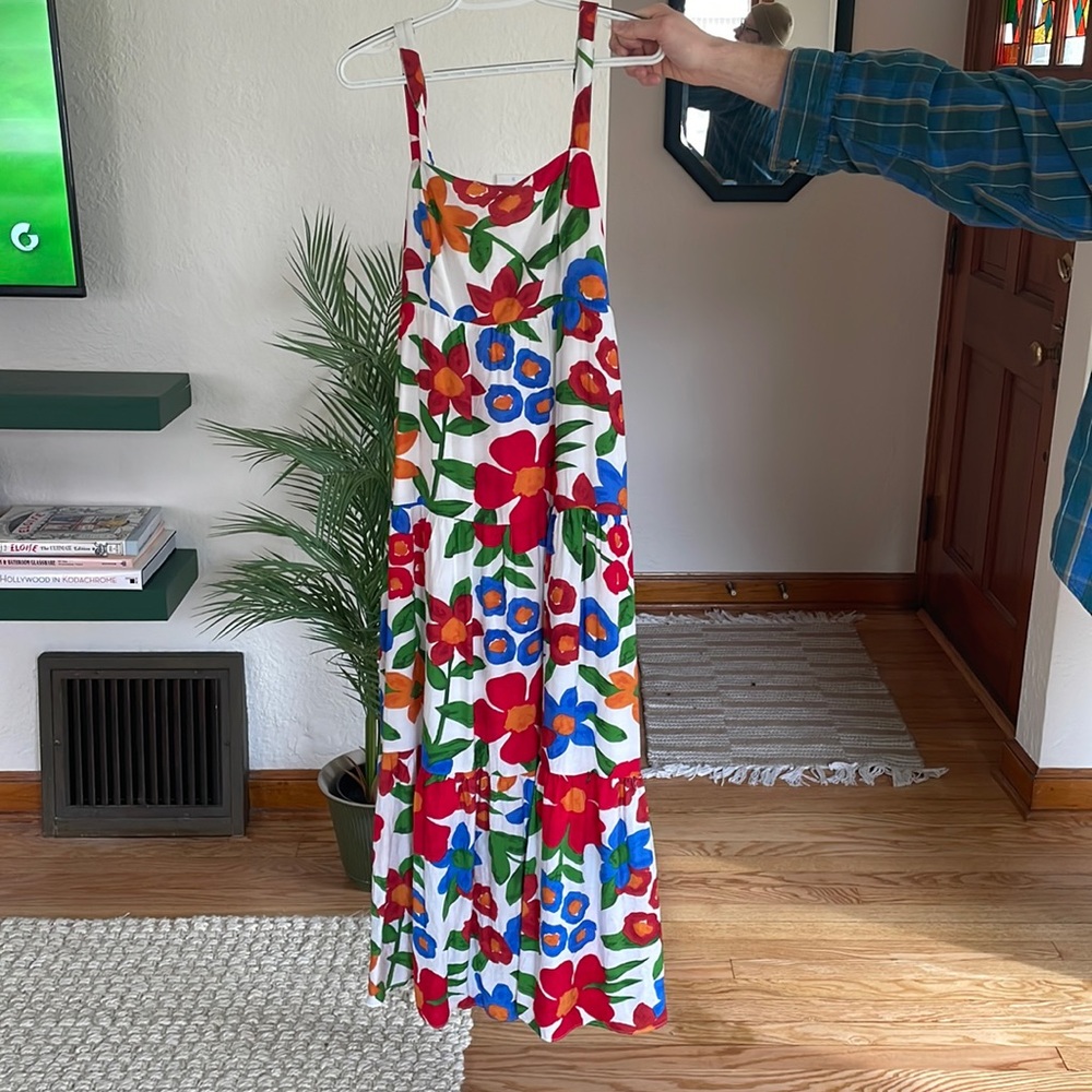 Skies are Blue Floral Maxi Sundress- size M